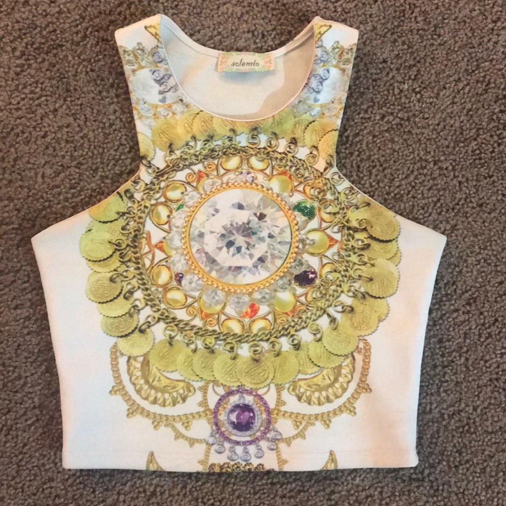 Jewel print top